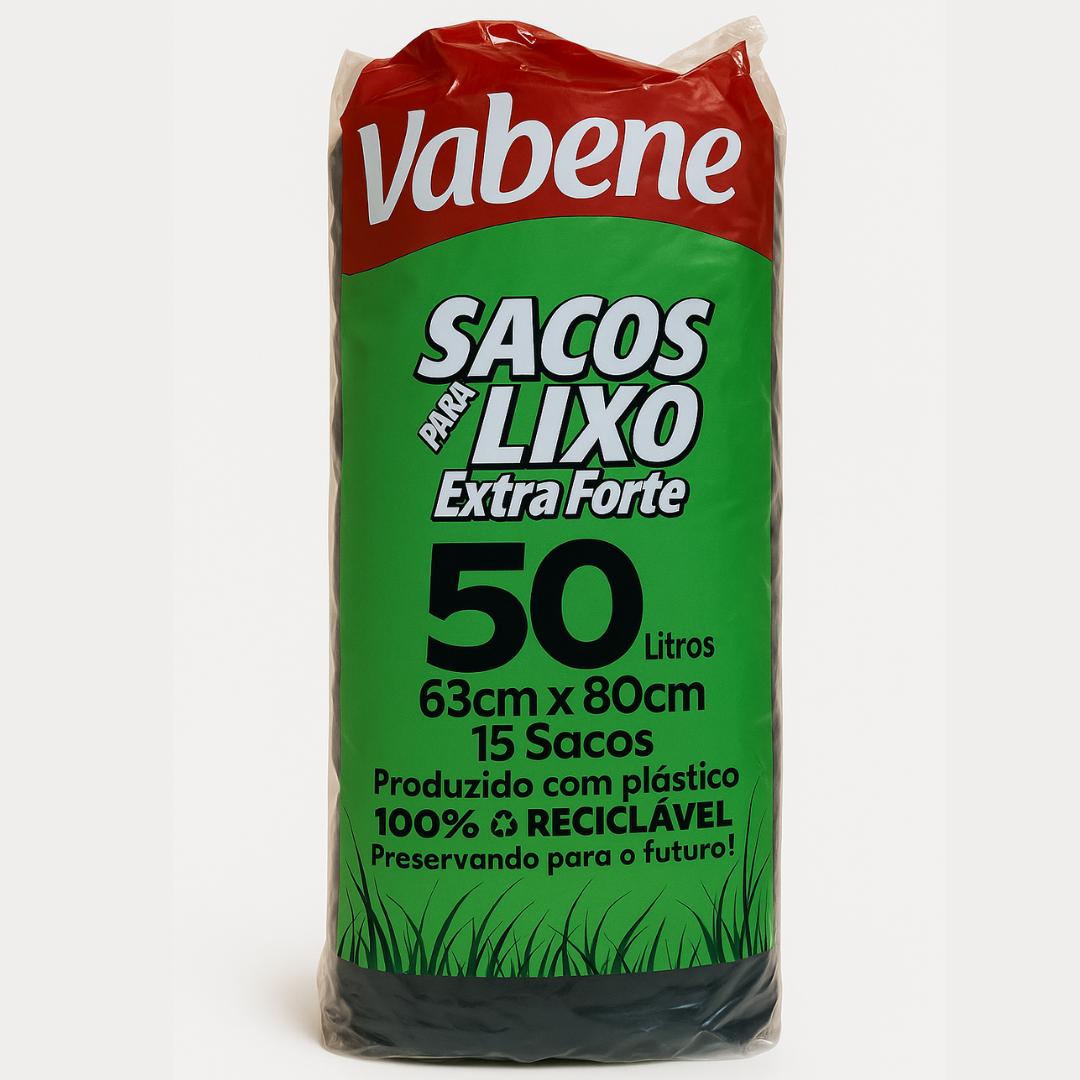 Sacos P/Lixo Preto 50L Vabene