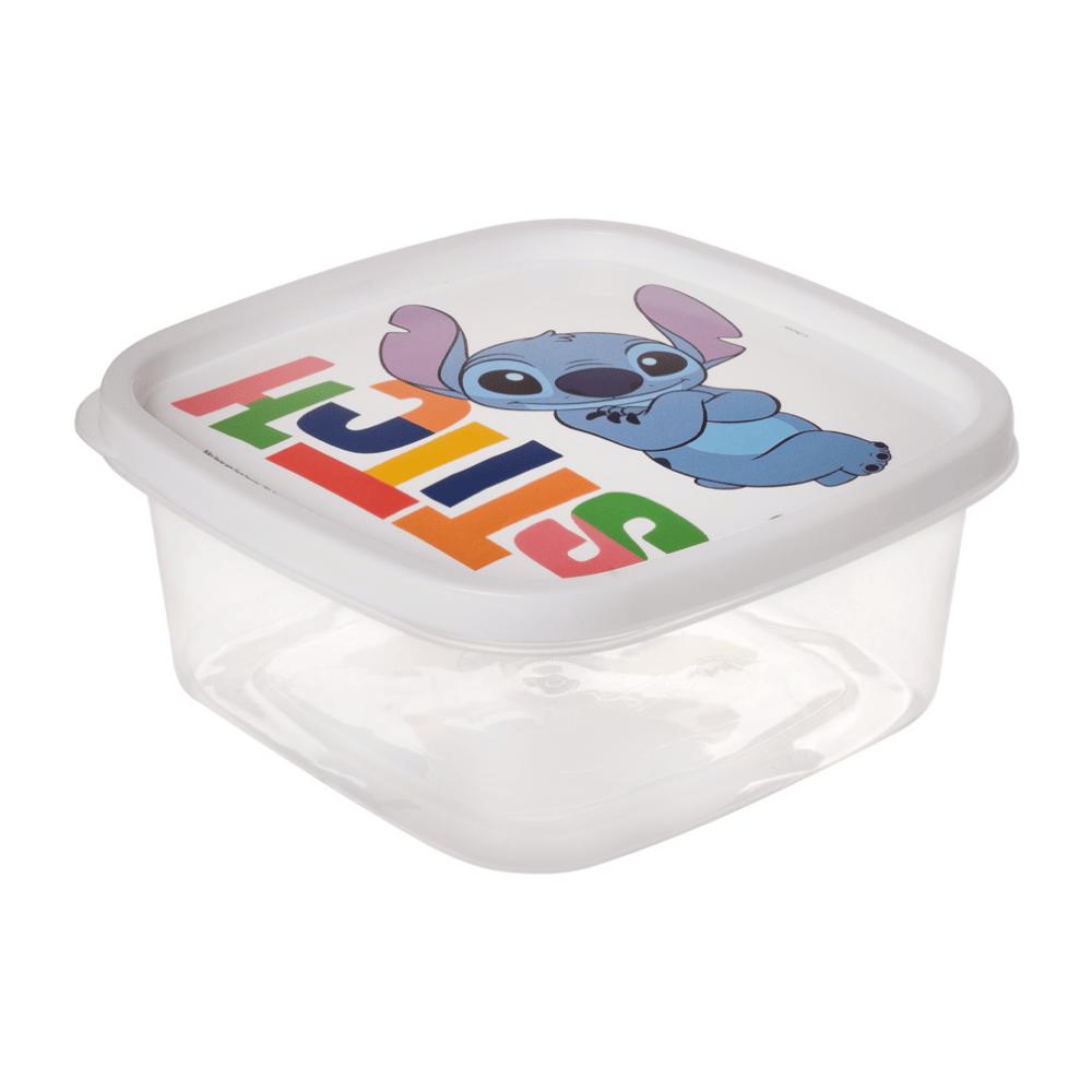Pote Quadrado Decorado Stitch 1,1L Plasutil