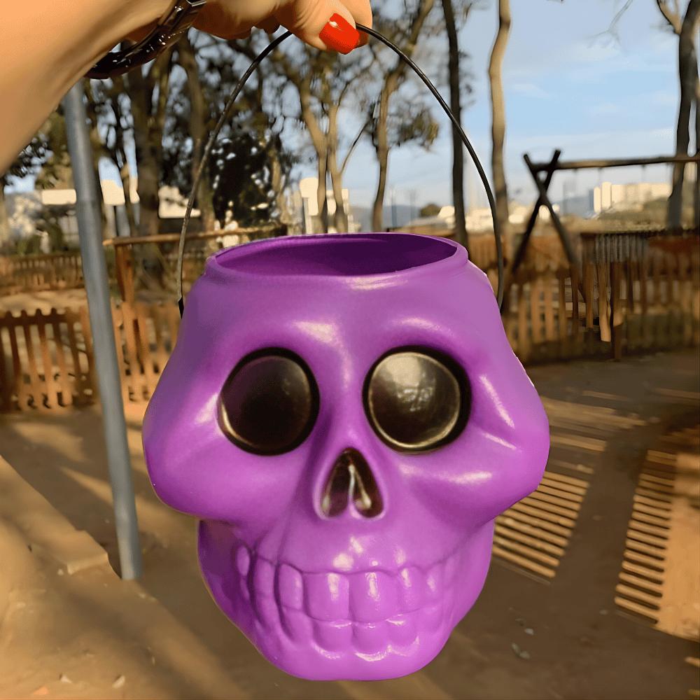 Caveira Pequena Halloween Roxa