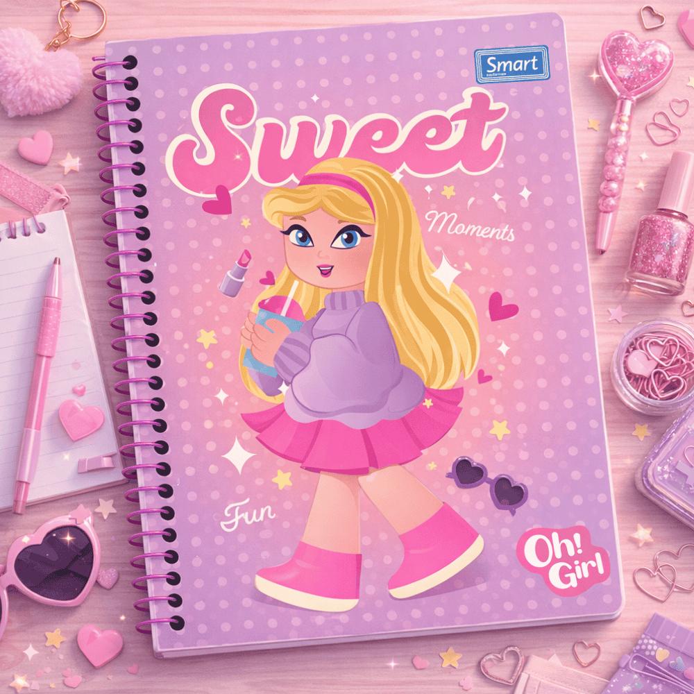 Caderno Oh Girl Cd 160Fls 10 Matérias