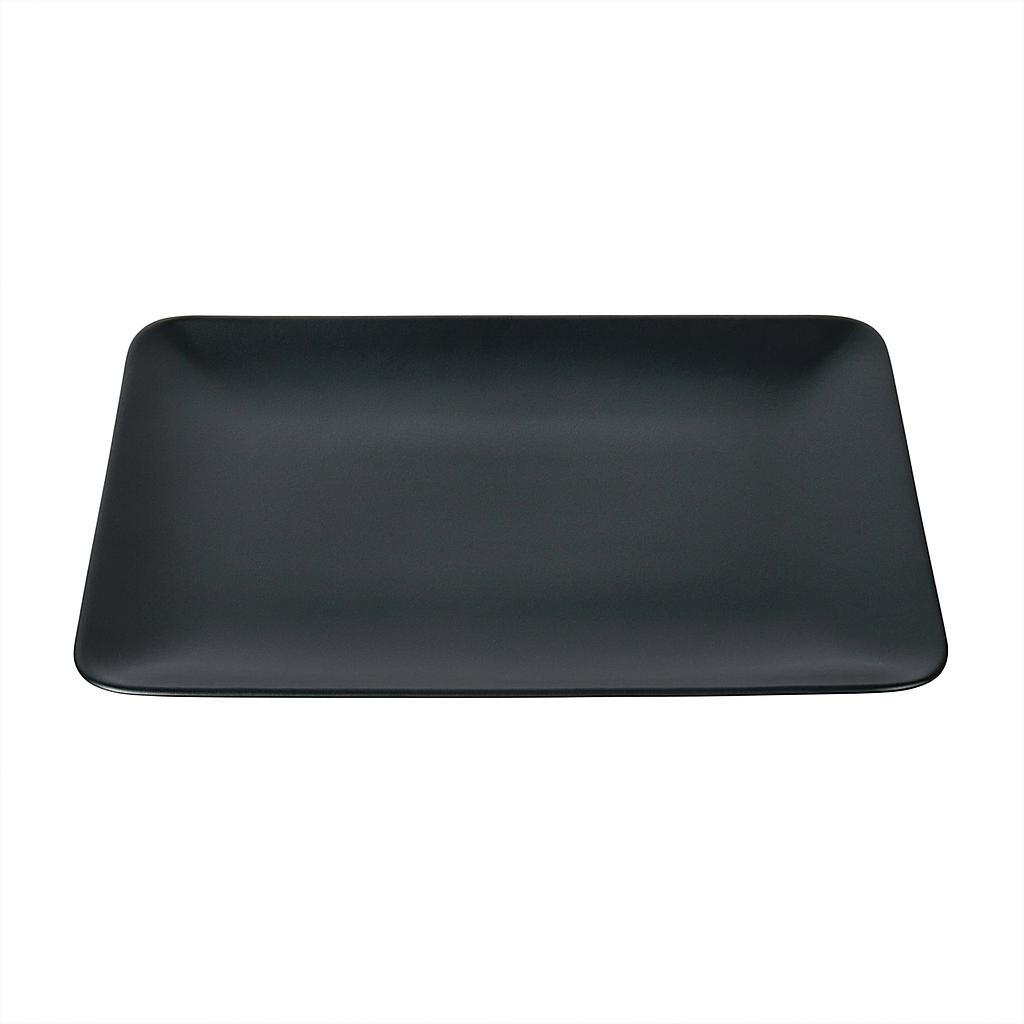 Travessa Retangular Média Orgânico Chumbo 30X20Cm