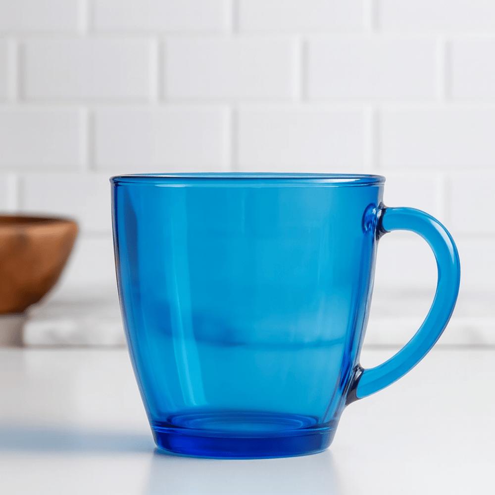 Caneca Em Vidro Colorida 350Ml Chazak