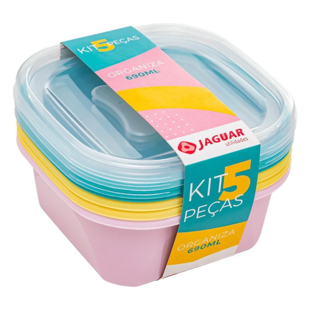 Kit 5 Peças Organiza Quad 690Ml Jaguar