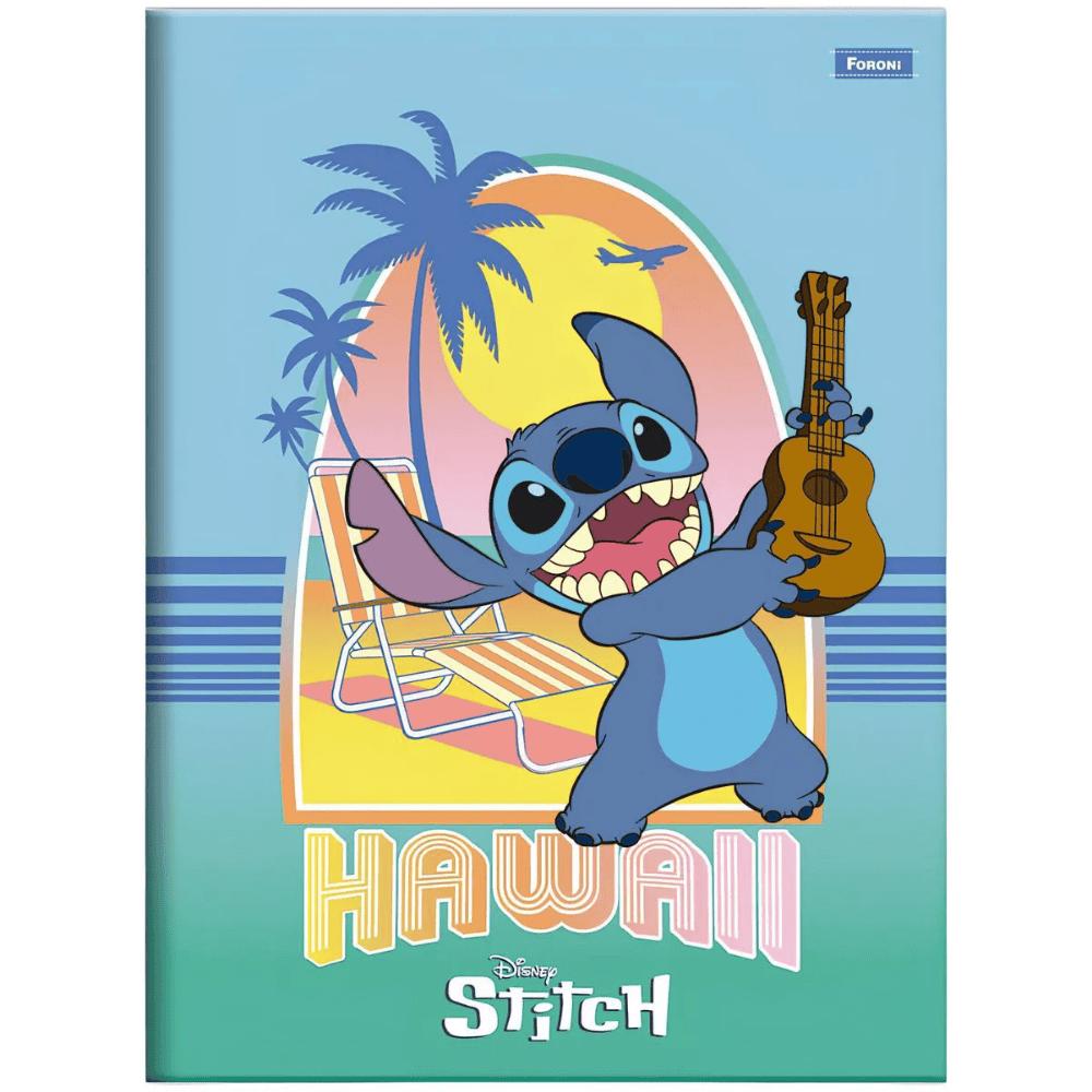 Caderno Brochura Capa Dura 80 Folhas Stitch Foroni