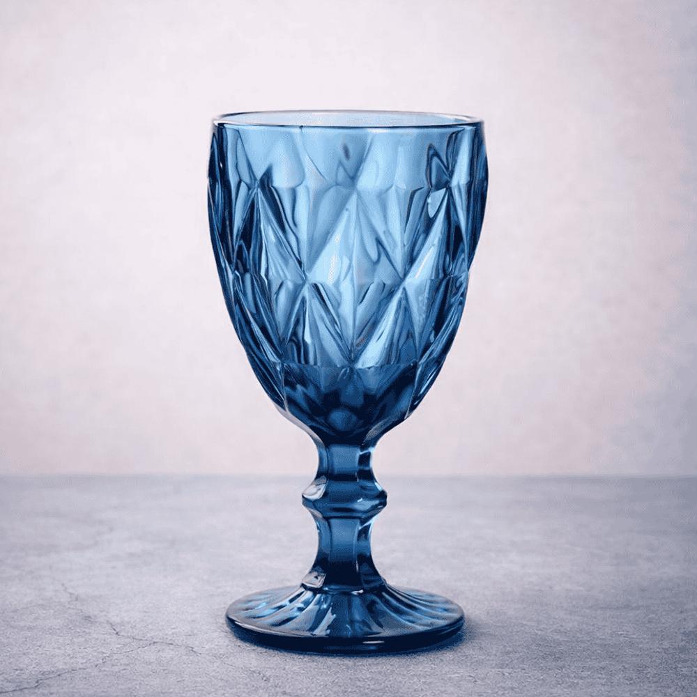 Taça De Vidro 340Ml Azul Chazak