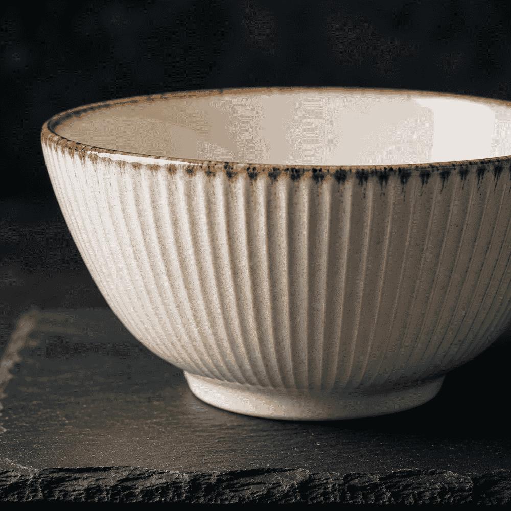 Bowl de Cerâmica Linear Branco 16cm Coliseu