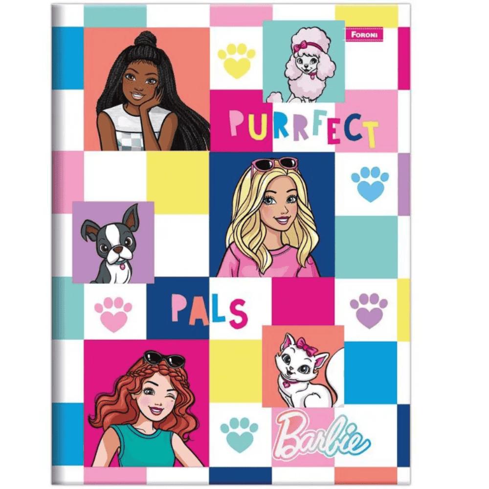 Caderno Brochura Capa Dura 80 Folhas Barbie Foroni