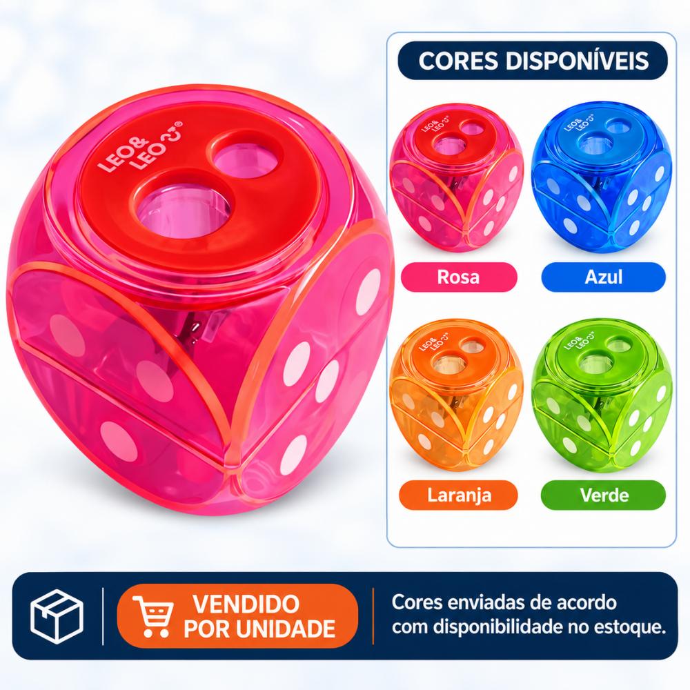 Apontador Duplo Dado com Depósito Leo e Leo