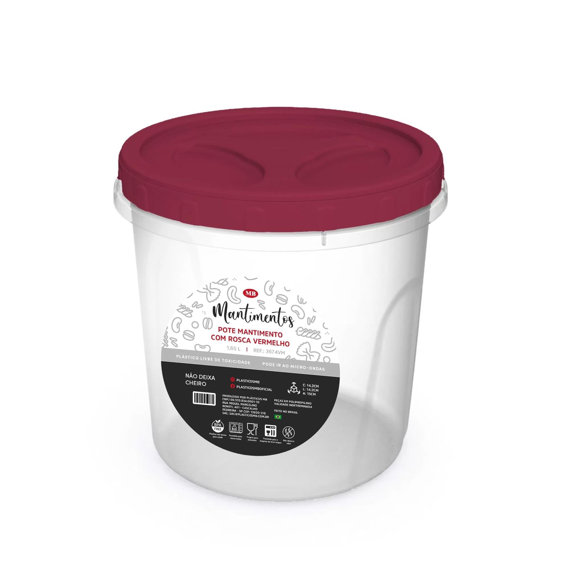 Pote Lock Redondo Com Rosca 1,65Ml Mb