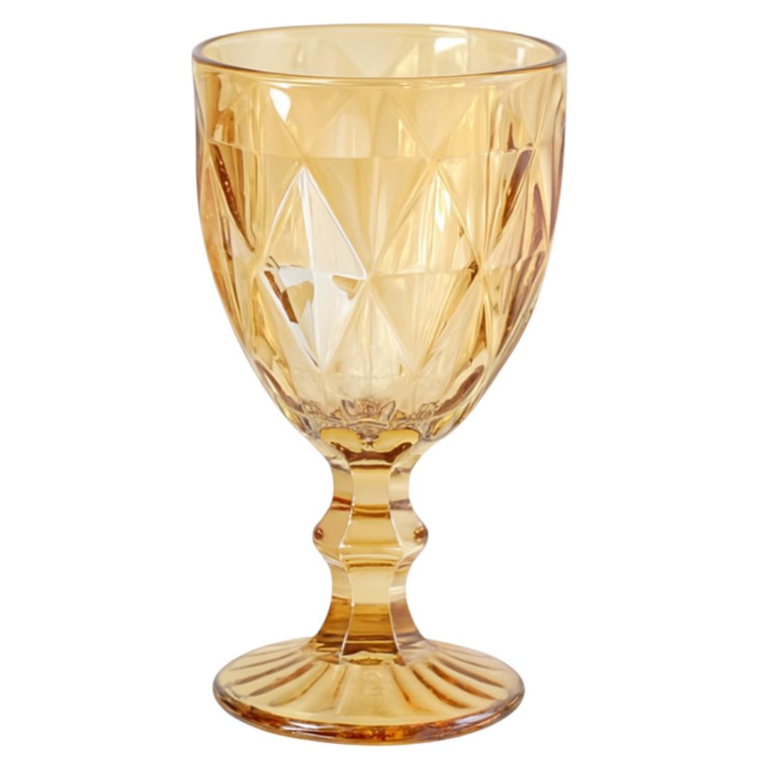 Taça De Vidro 340Ml Amarela Chazak