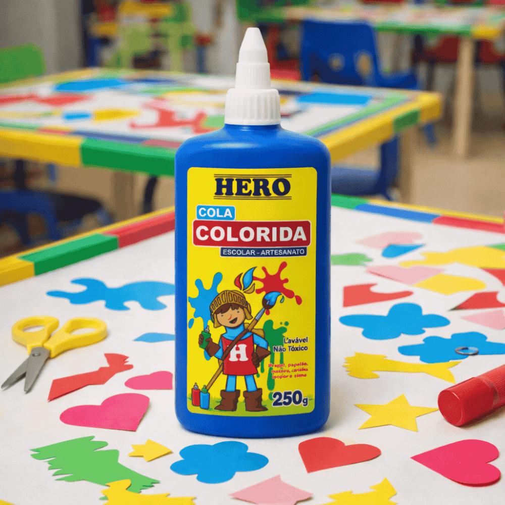 Cola Colorida Azul 250G Hero