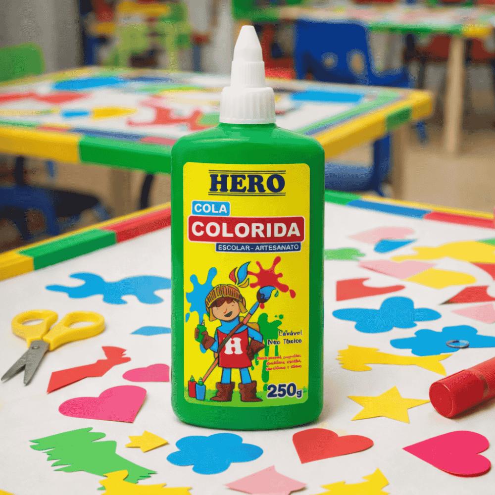 Cola Colorida Verde 250G Hero