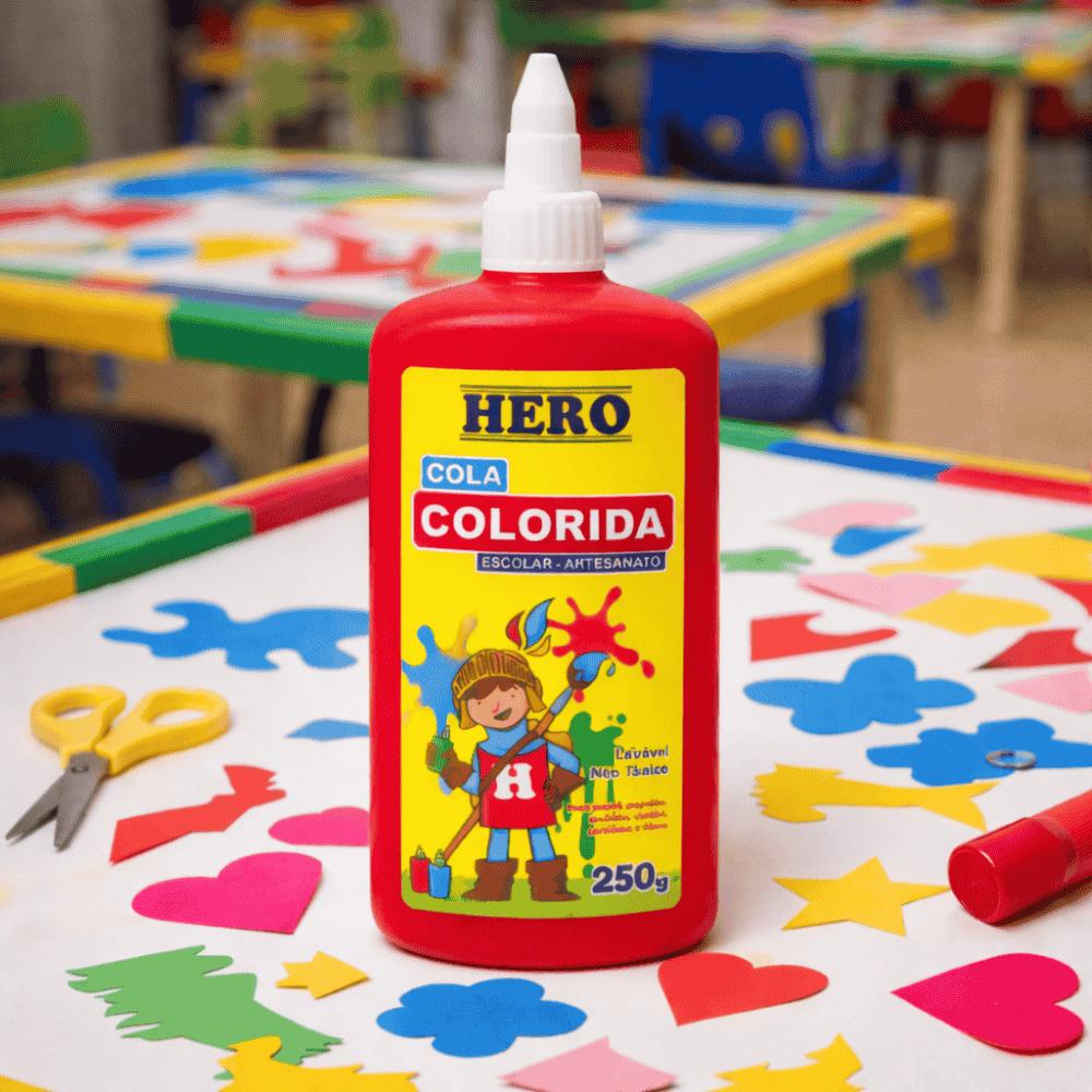 Cola Colorida Vermelha 250G Hero