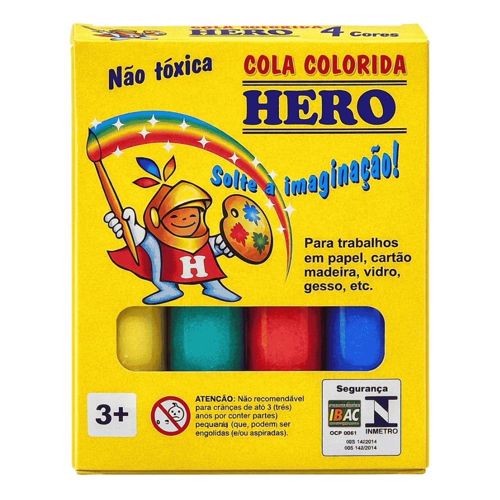 Cola Colorida 4 Cores 25G Hero