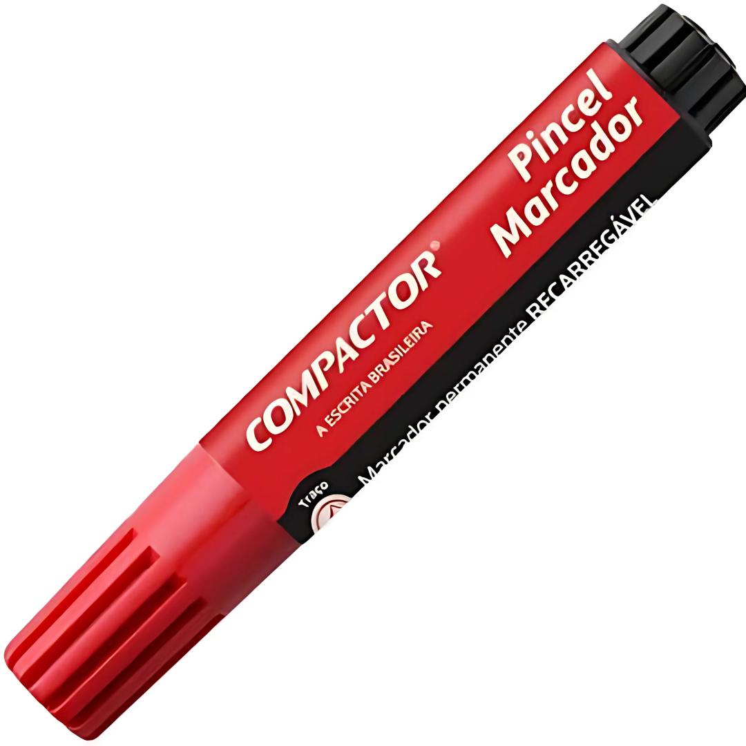Pincel Marcador Vermelho Compactor