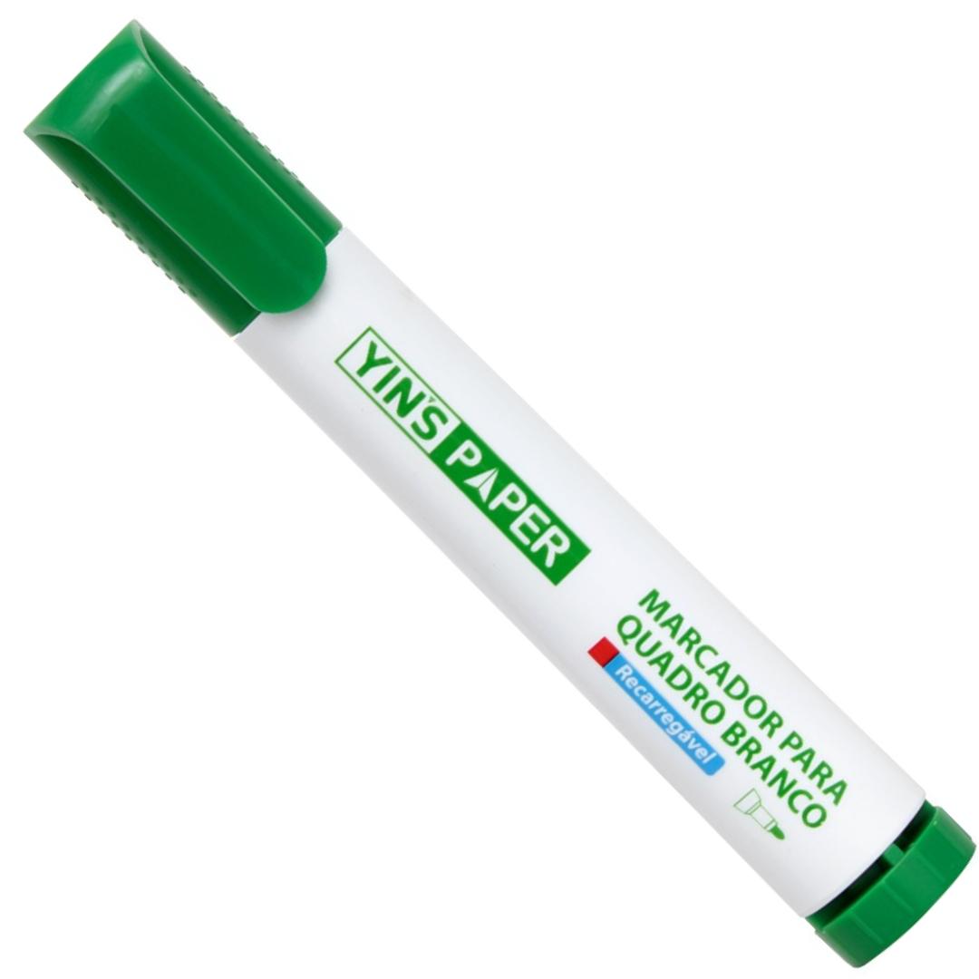 Marcador Para Quadro Branco Recarregável Verde Yins