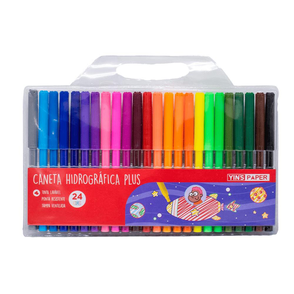 Caneta Hidrográfica 24 Cores Yins