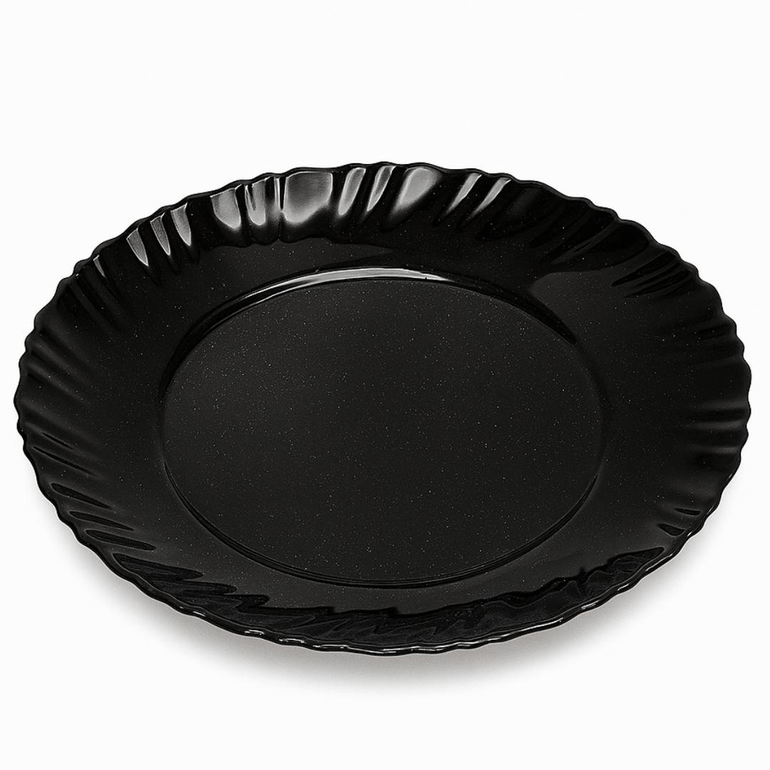 Prato Raso 26,7Cm Petals Black Opaline Yins