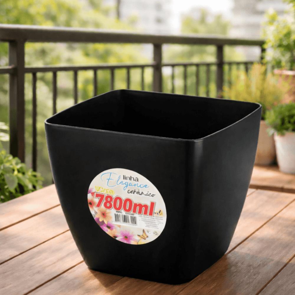 Vaso Elegance Preto 7800Ml Ercaplast