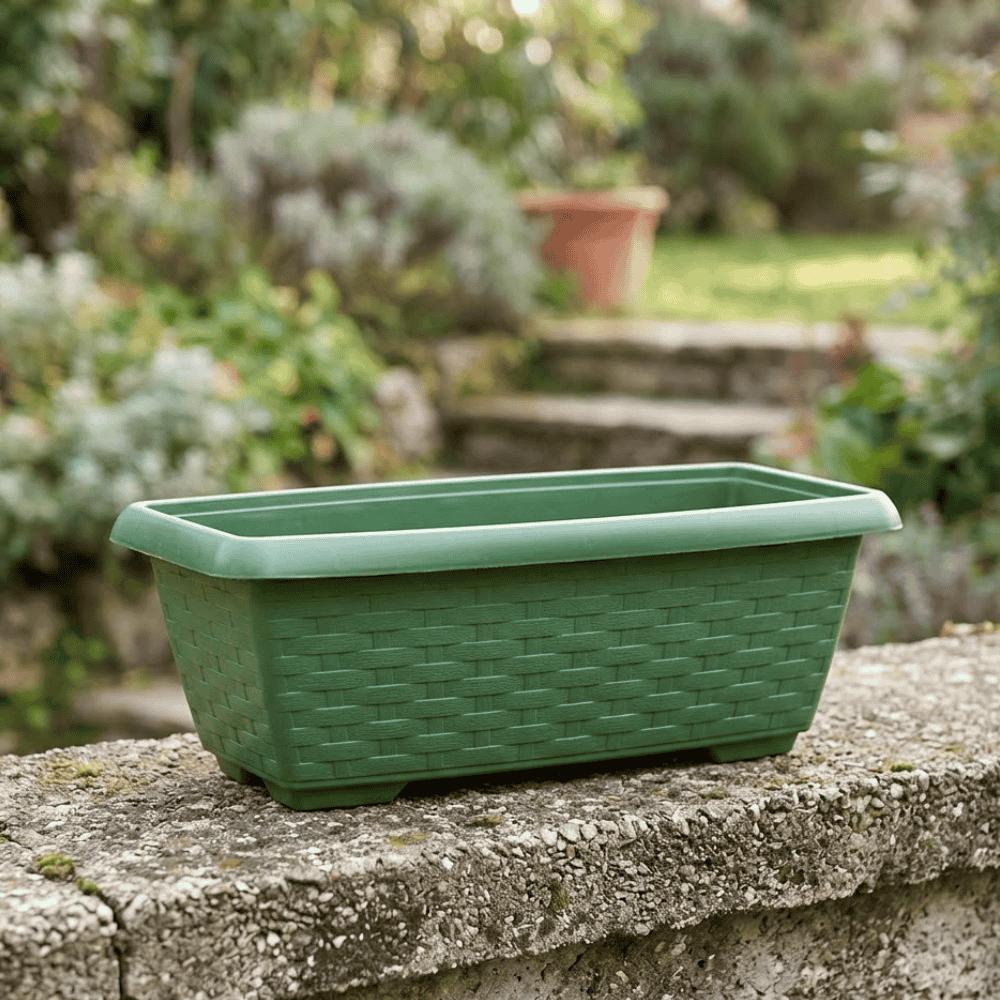 Floreira Retangular Rattan 8,5L Color Pratic