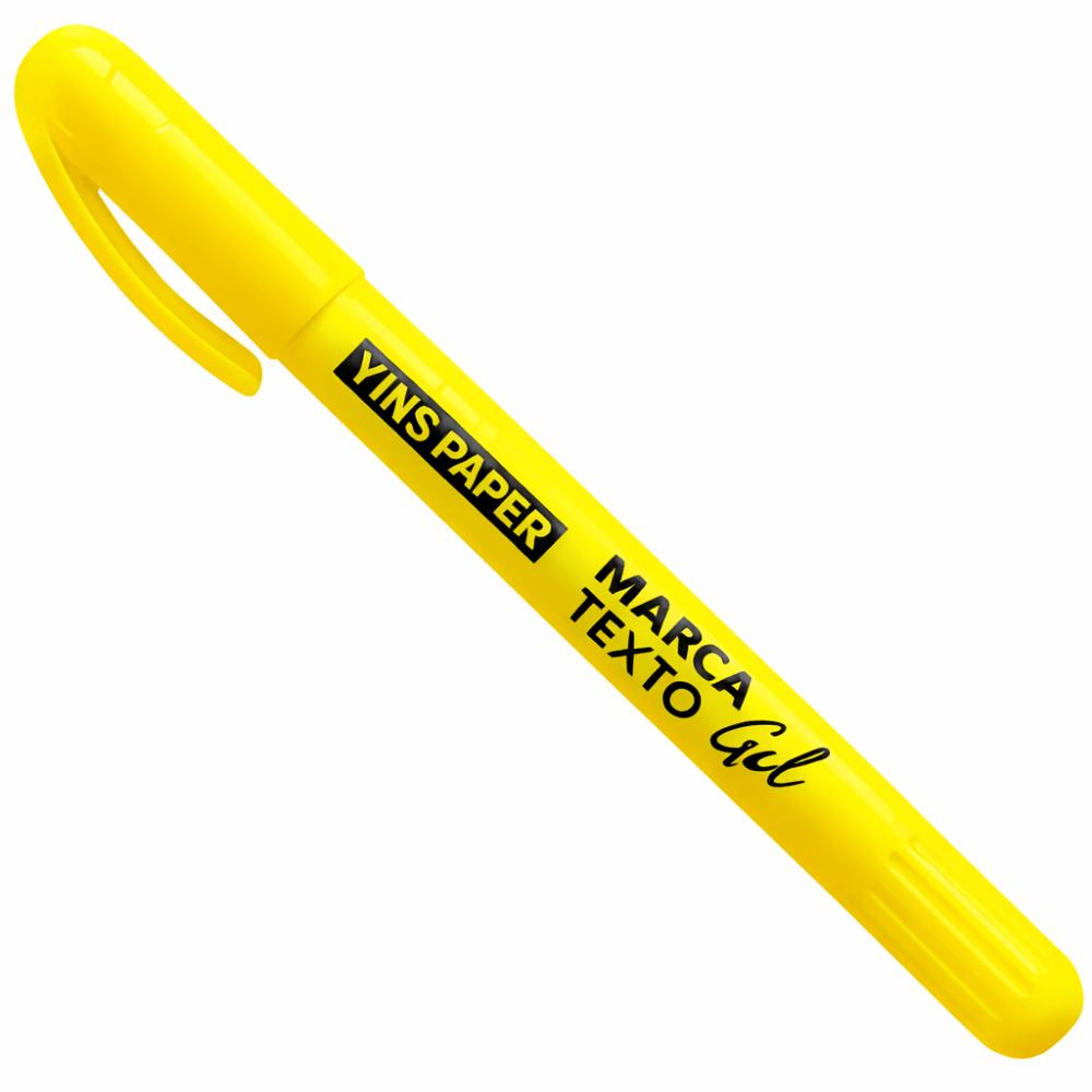 Marca Texto Em Gel Amarelo Yins