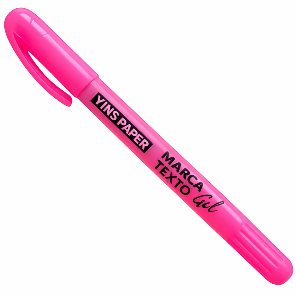 Marca Texto Em Gel Rosa Yins