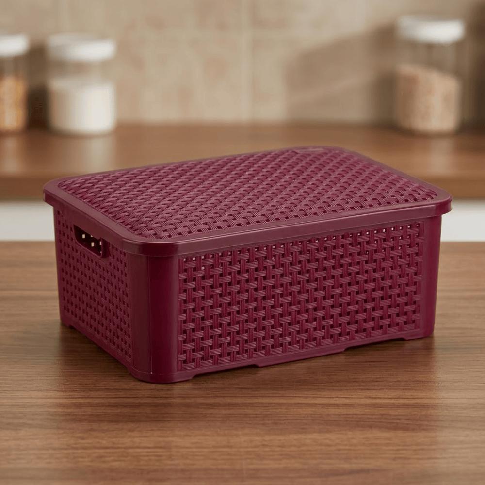 Organizador Retangular Ratan 10L Vermelho Pratic