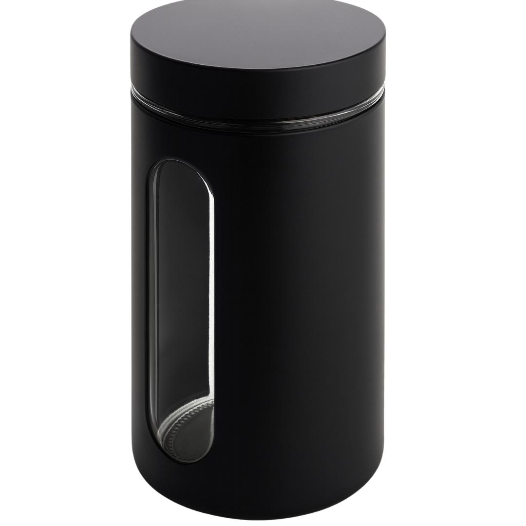 Pote De Vidro E Metal Com Visor 900Ml Coliseu 20878