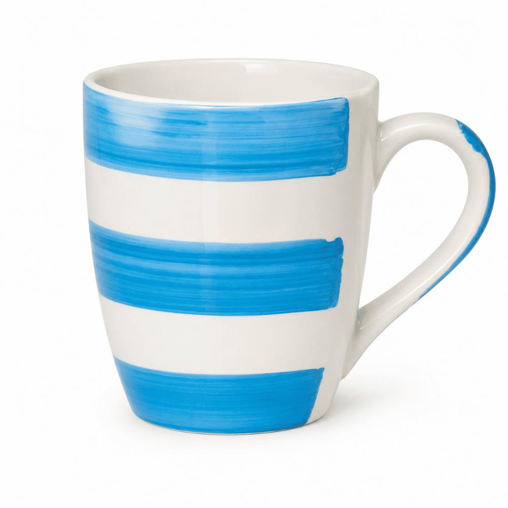 Caneca Reta Faixas Azul 300ml Etilux