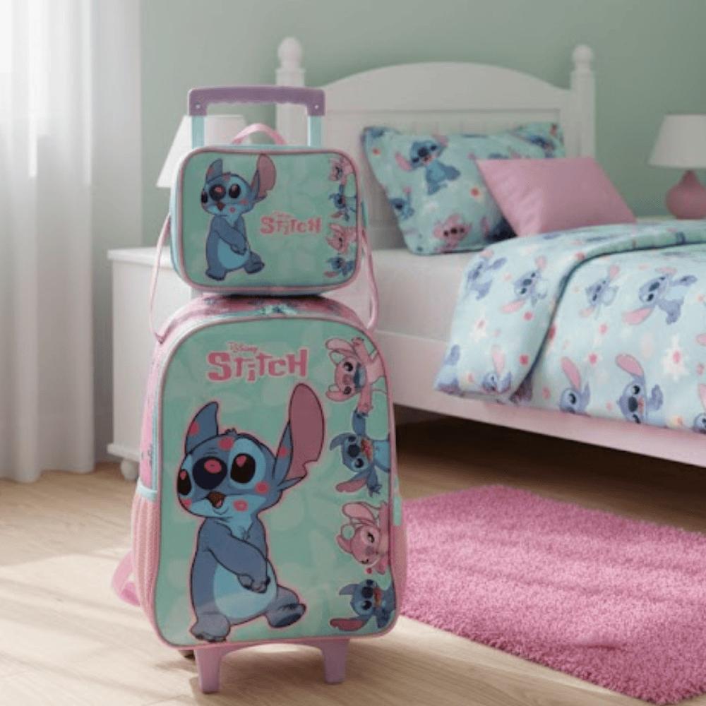 Kit Mochila Carrinho c/Lancheira Stitch