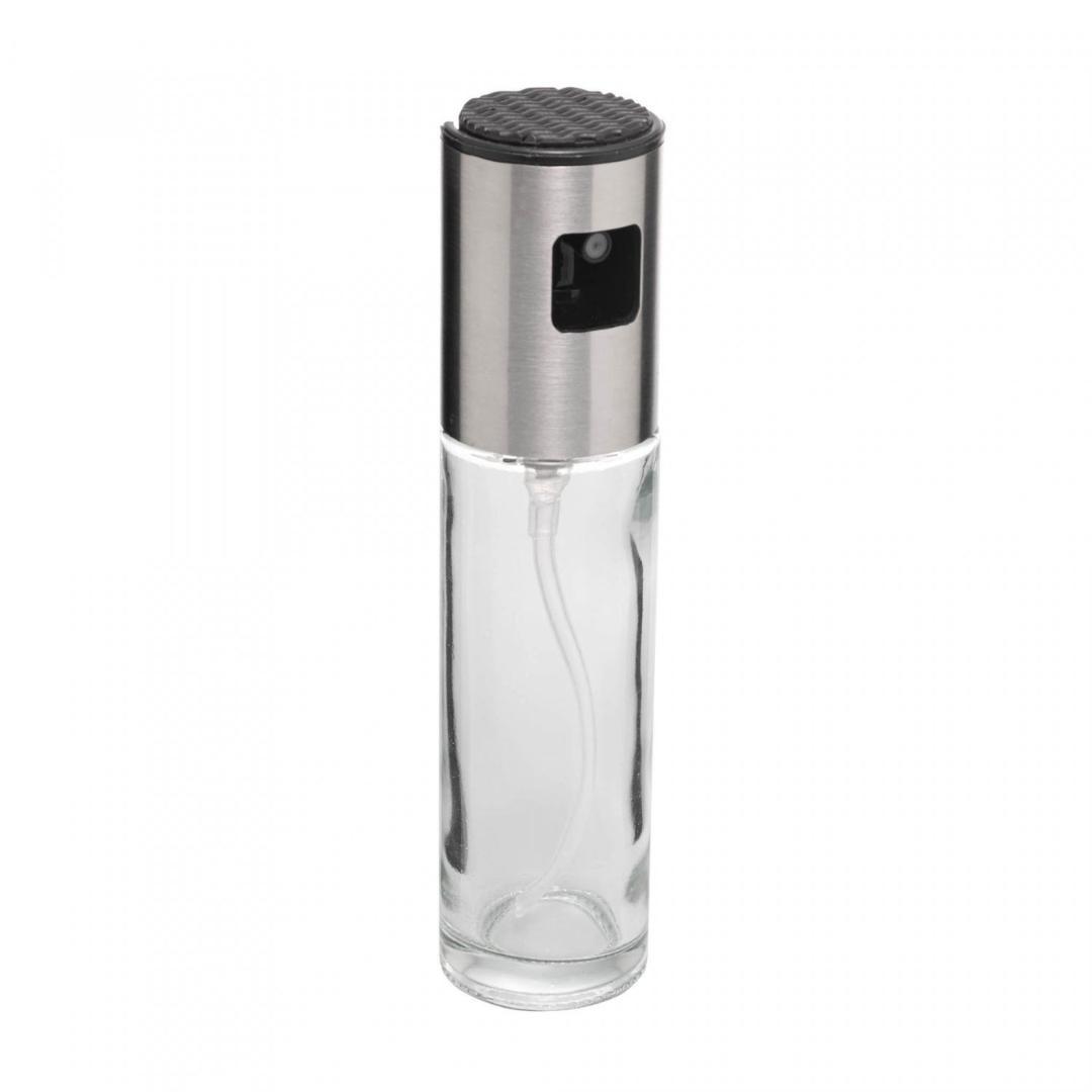 Borrifador Spray Para Azeite E Vinagre 100Ml Inox E Vidro