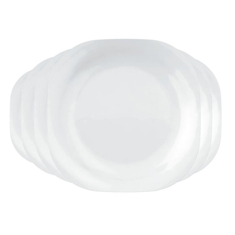 Prato Vidro Raso 27Cm Plaza Duralex Opaline Temperado Nadir