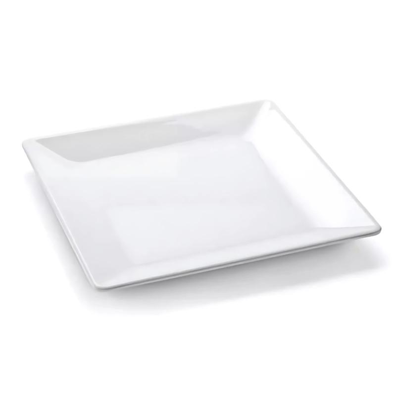Prato Quadrado 20cm Branco Melamina Utilgoods
