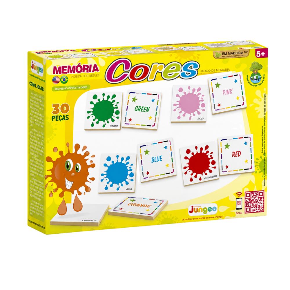 Jogo da Memória Cores em Inglês e Português Jungee