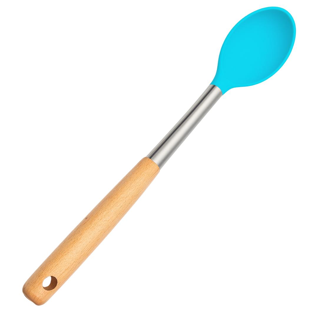 Colher De Silicone Com Cabo De Madeira Dk Armarinhos