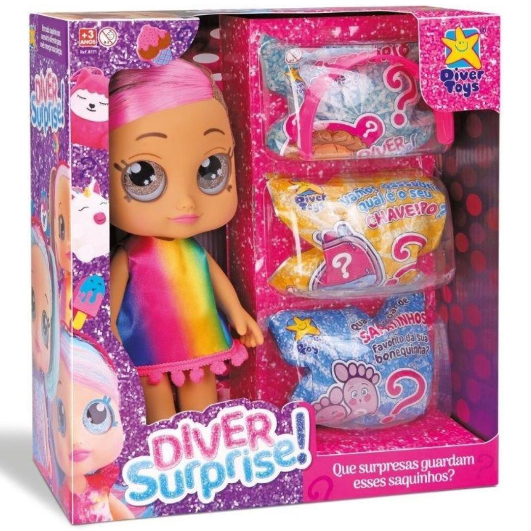 Boneca Diver Surprise Dolls Divertoys
