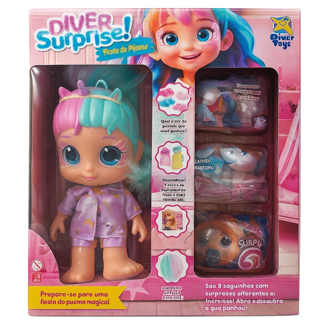 Boneca Diver Surprise Festa Do Pijama Divertoys