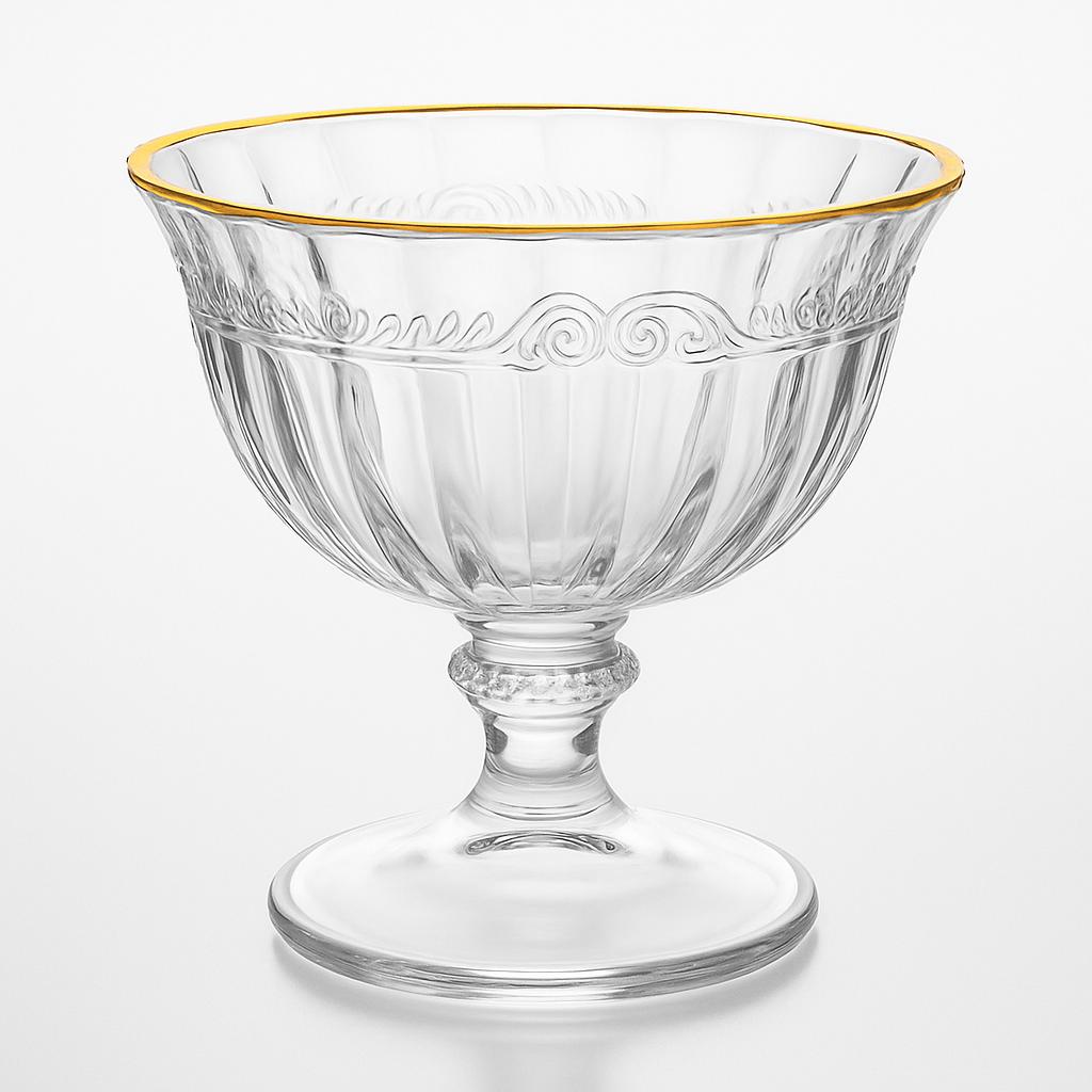 Taça Para Sobremesa Imperial Com Fio De Ouro Coliseu