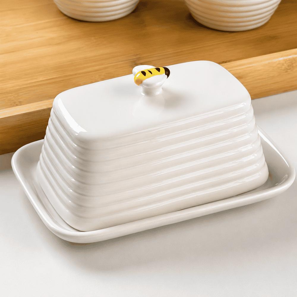 Manteigueira Porcelana Bee 17cm Etilux