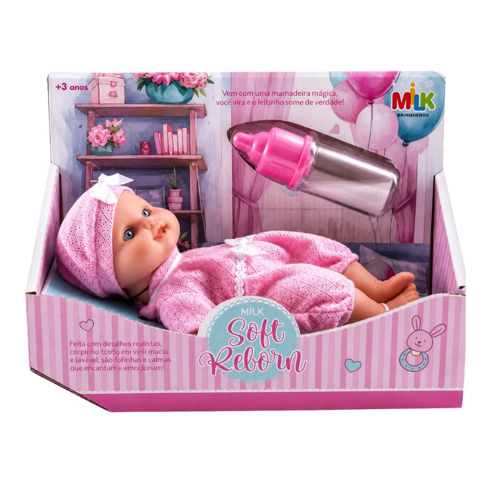 Boneca Milk Soft Reborn Milk Brinquedos
