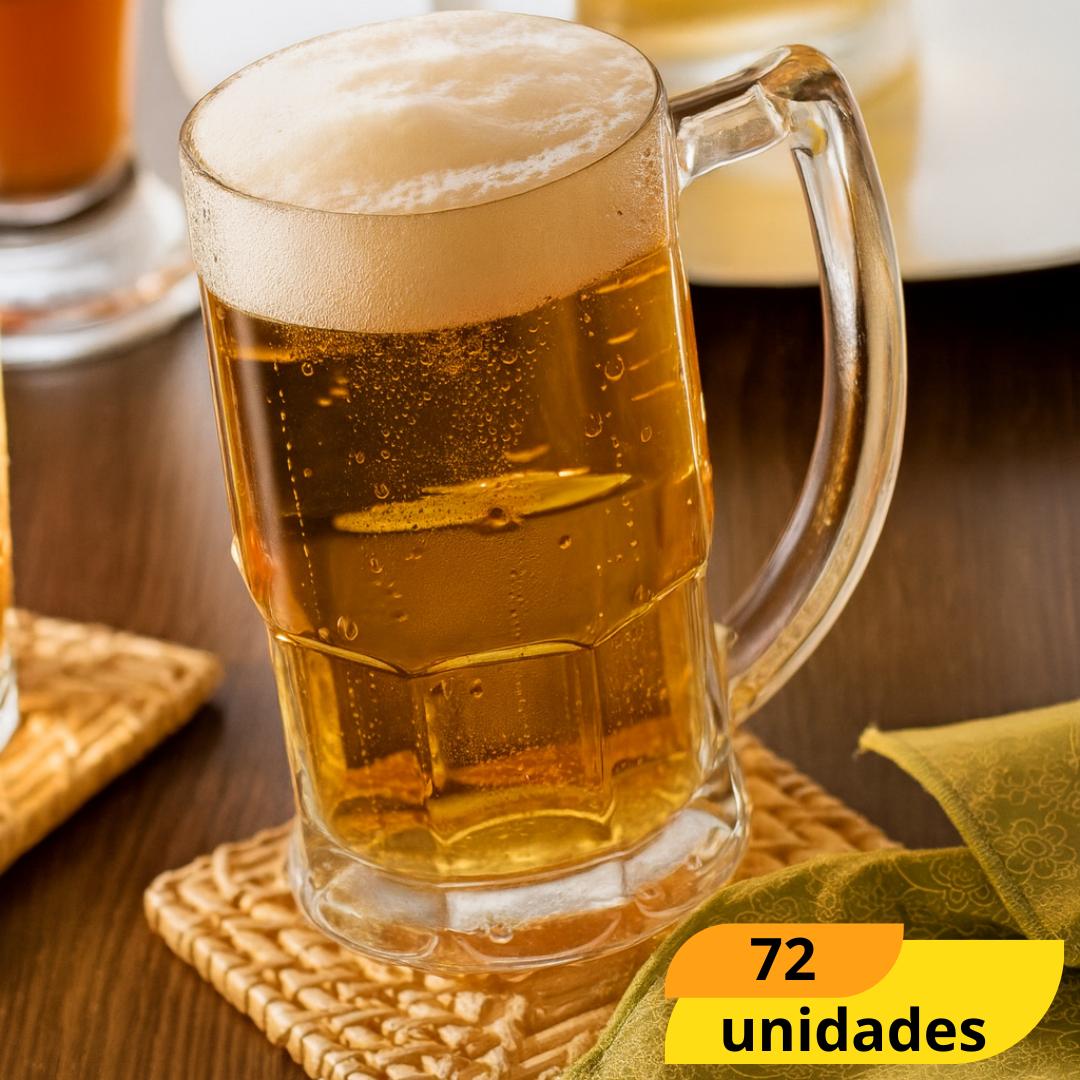 Caneca De Chopp Vidro 340Ml Chazak -  Cx 72 Unidades