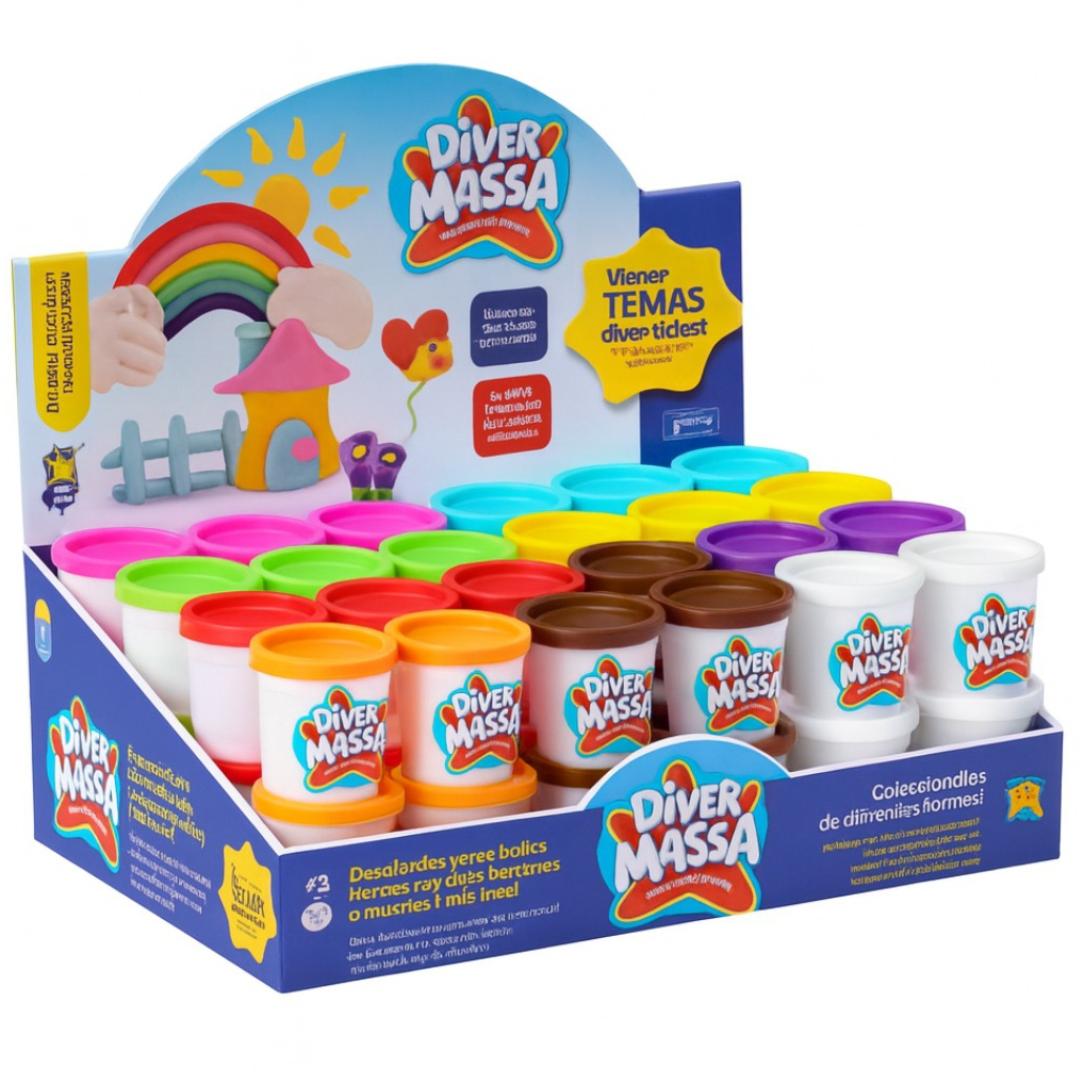 Diver Massa De Modelar Divertoys  - Cx 144 Unidades