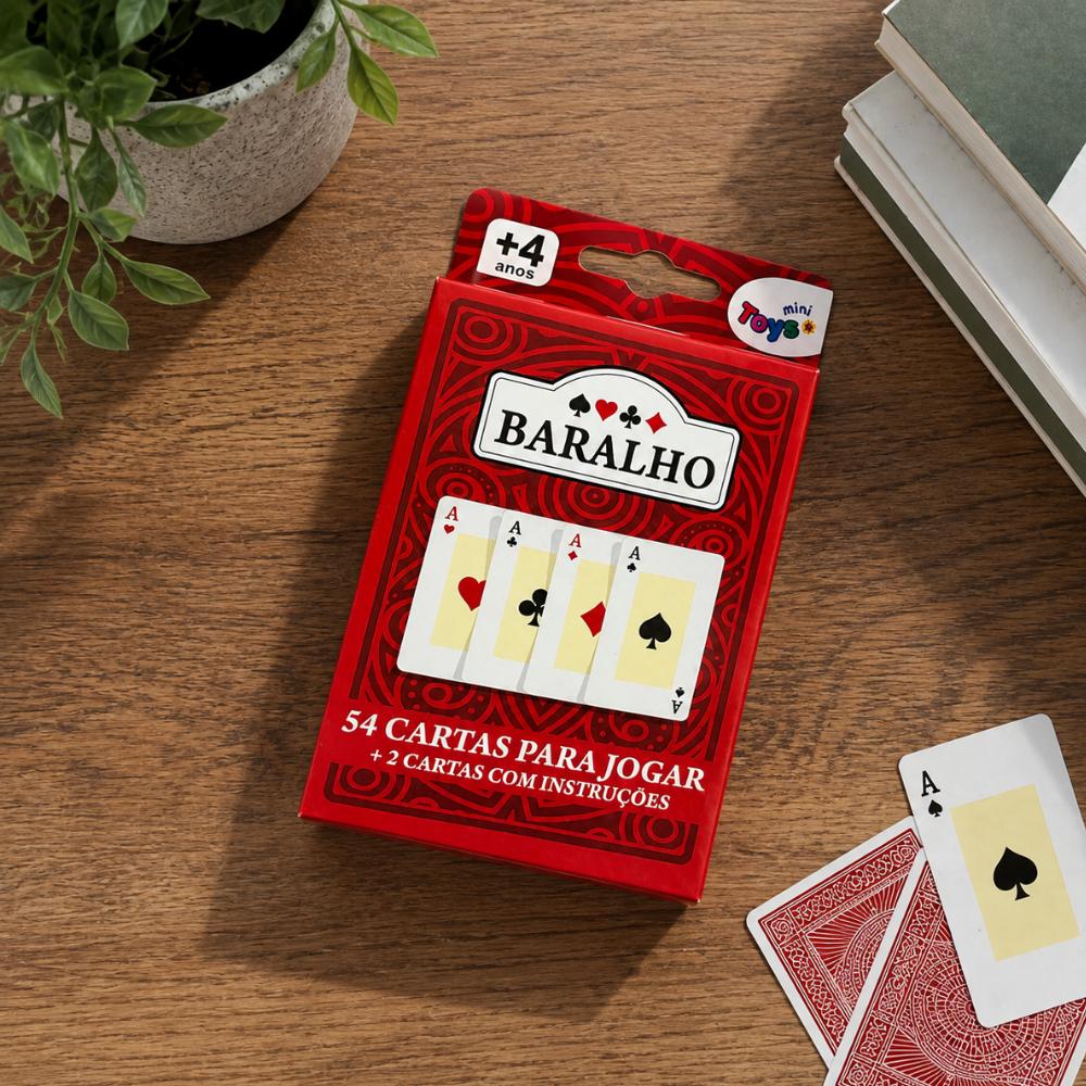 Baralho Tradicional 56 Cartas Mini Toys