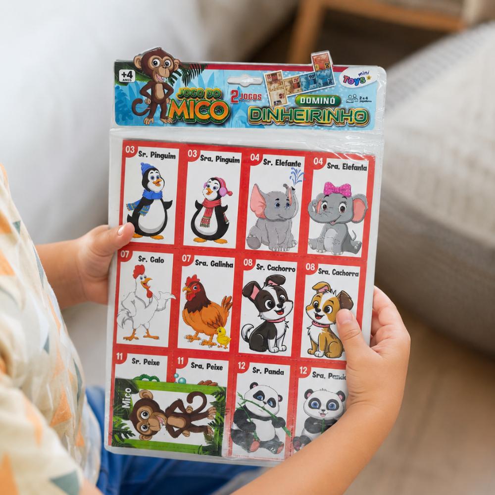 Jogo do Mico + Dominó Dinheiro Minitoys