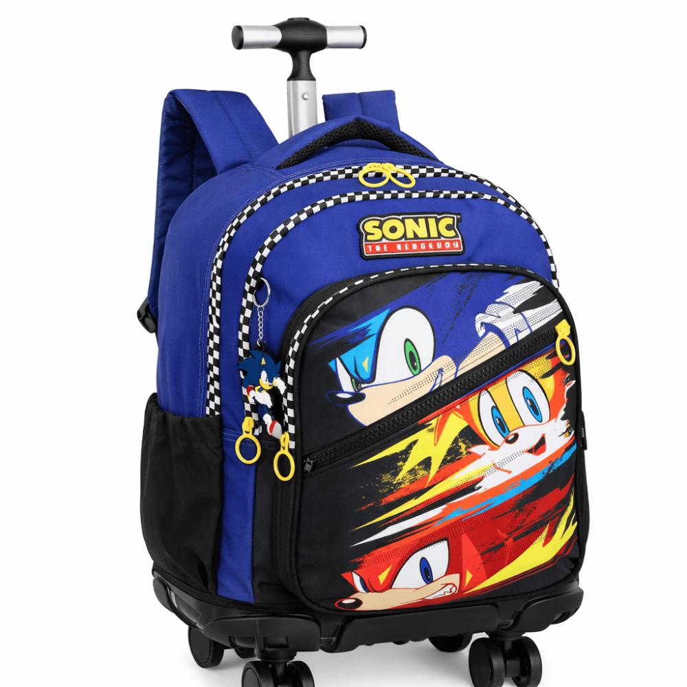 Mochila Com Rodas Sonic Azul Maxlog