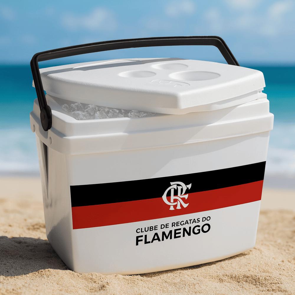 Caixa Termica 34Lt Branco Flamengo