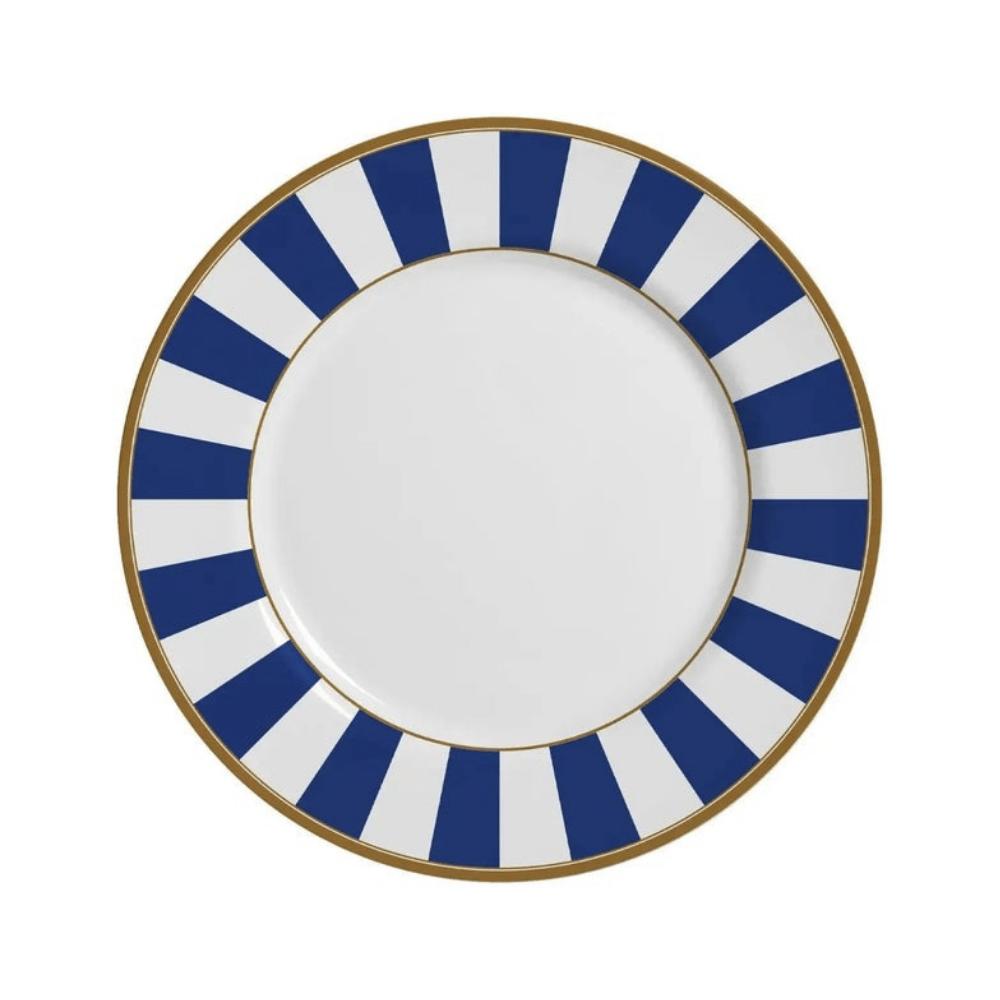Prato De Sobremesa Stripe Azul Plus Alleanza