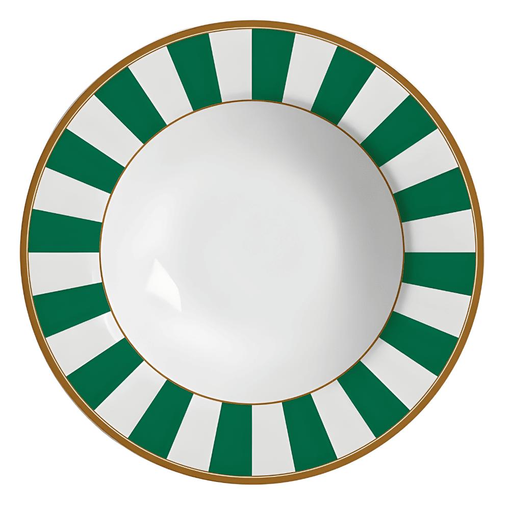 Prato Fundo Stripe Verde Plus Alleanza