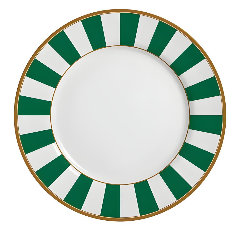Prato Sobremesa Linha Stripe Verde 20Cm