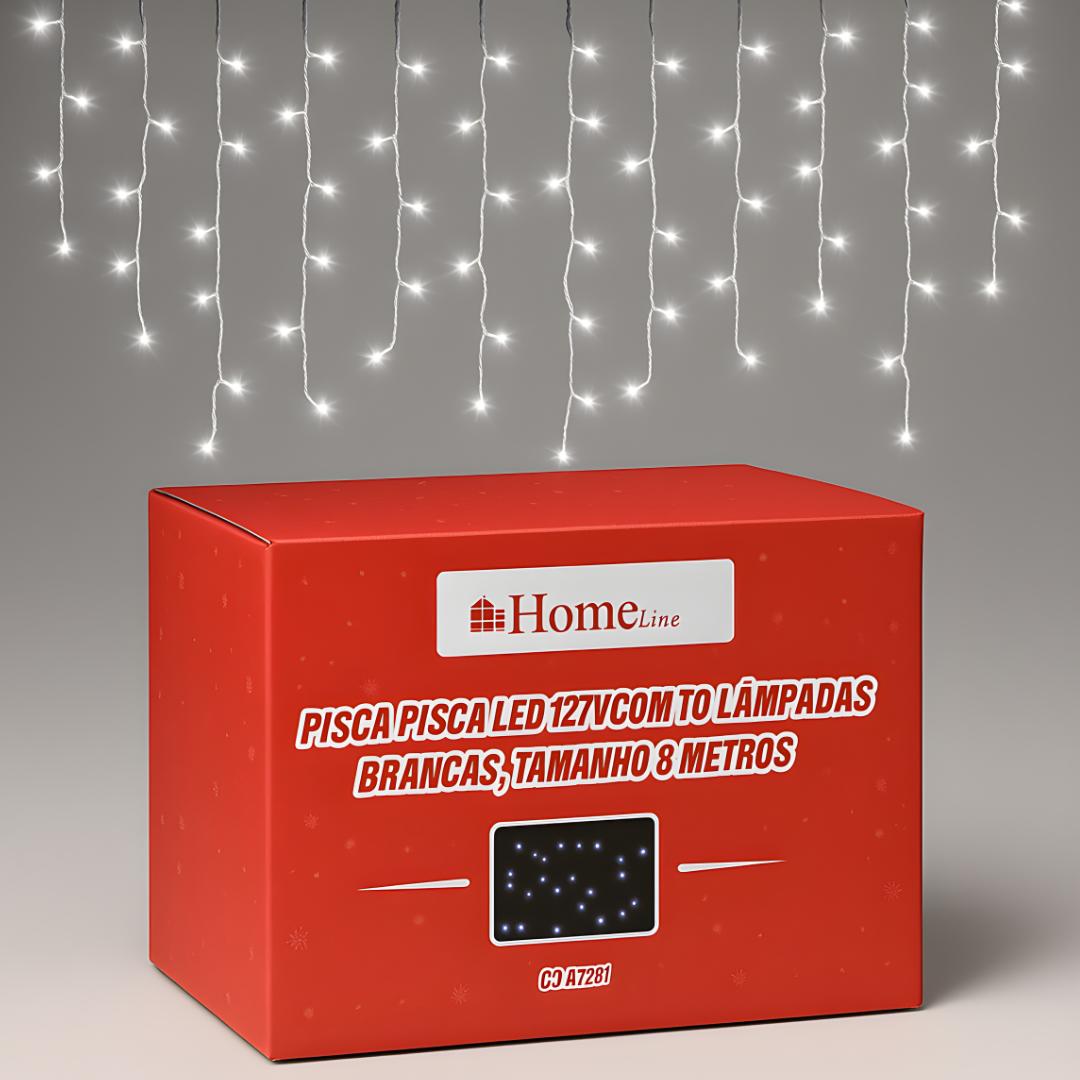 Pisca Pisca 100 Lâmpadas Brancas 8 Metros Home Line